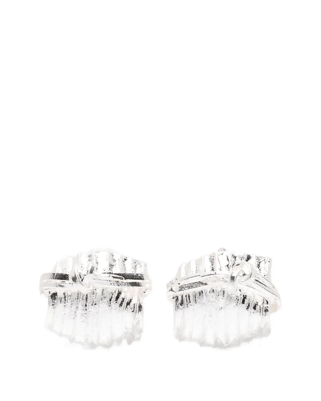Pendientes Texturizados COMPLETEDWORKS de color White