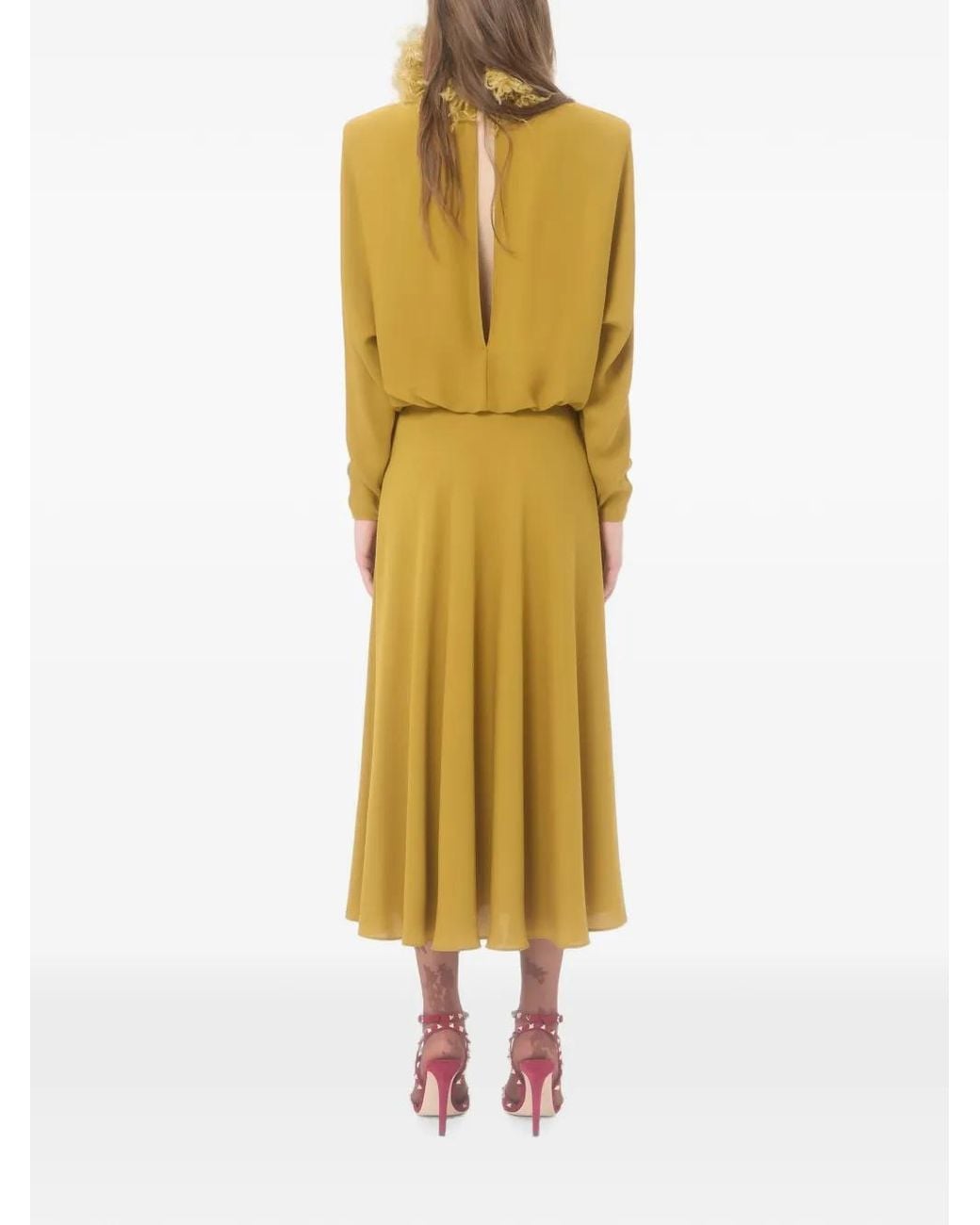 Valentino Garavani Yellow Midi Dress