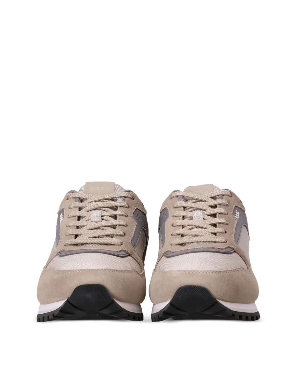 Boss Natural Panelled Sneakers for men