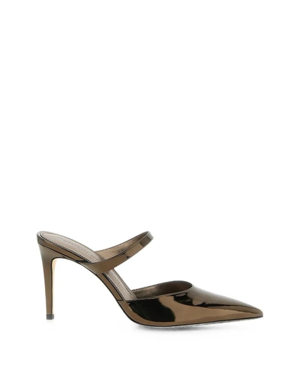 Stuart Weitzman Metallic Stuart Power 85 Heeled Mules