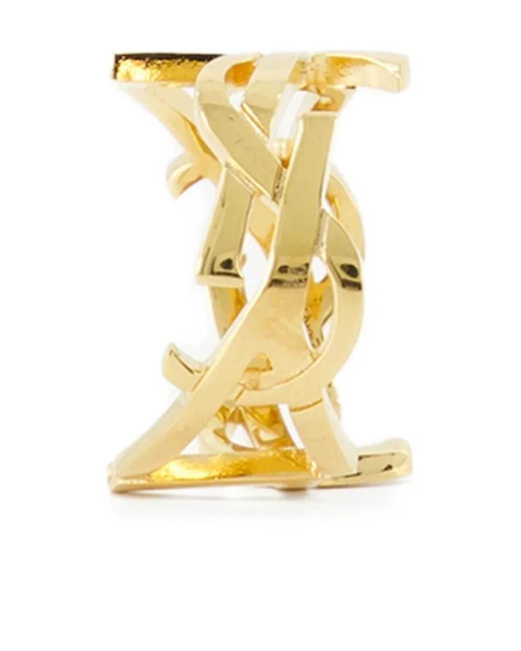 Saint Laurent Metallic Cassandre Ring