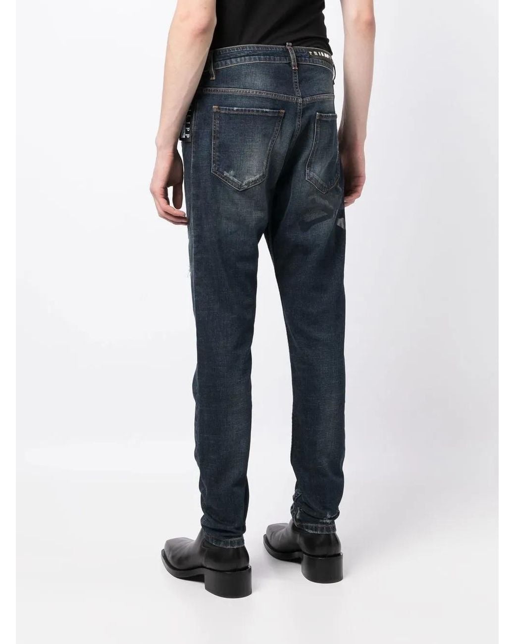 Philipp Plein Slim-Fit Jeans in het Blue voor heren