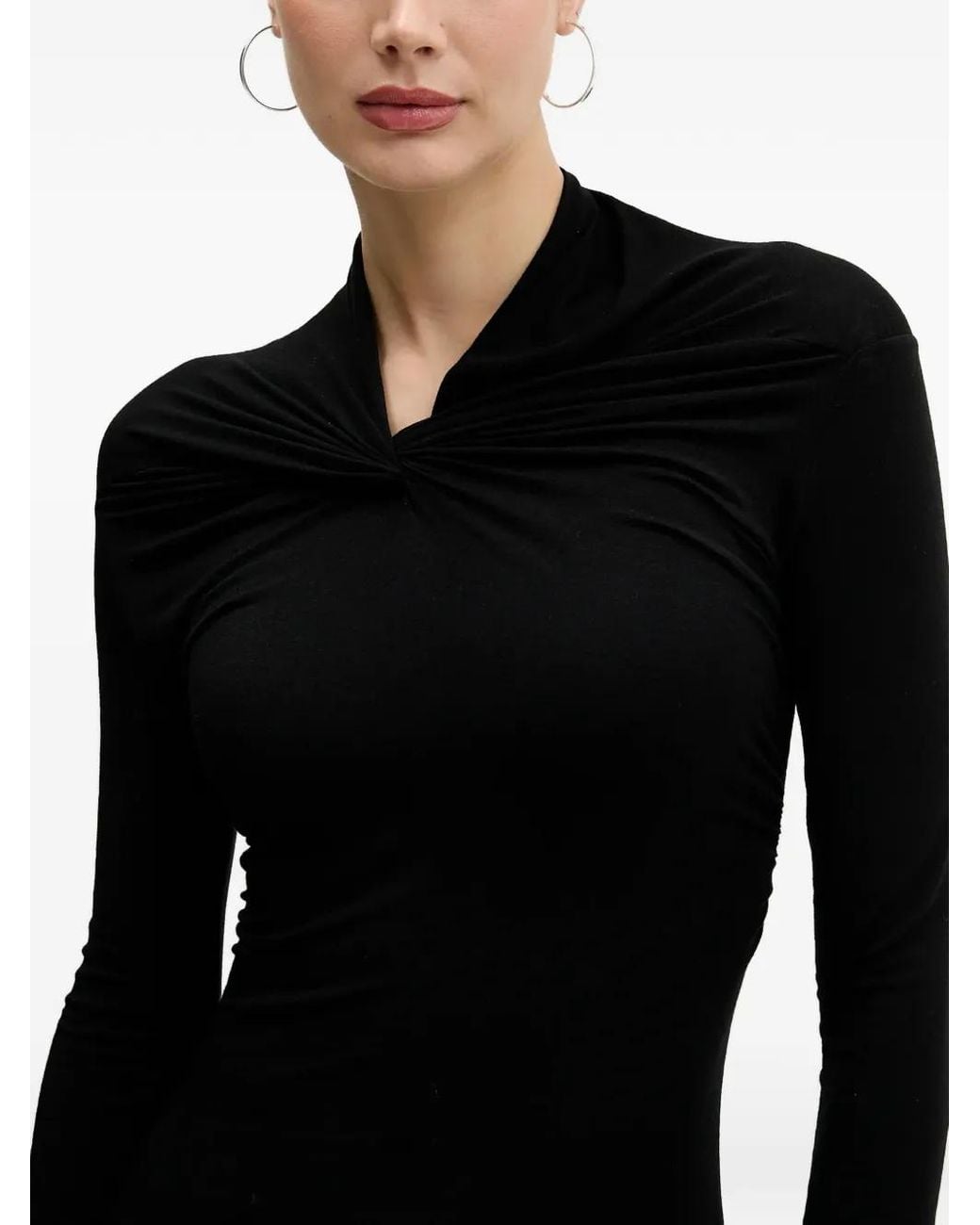 Rick Owens Kairo Long-Sleeve Mini Dress in Black | Lyst