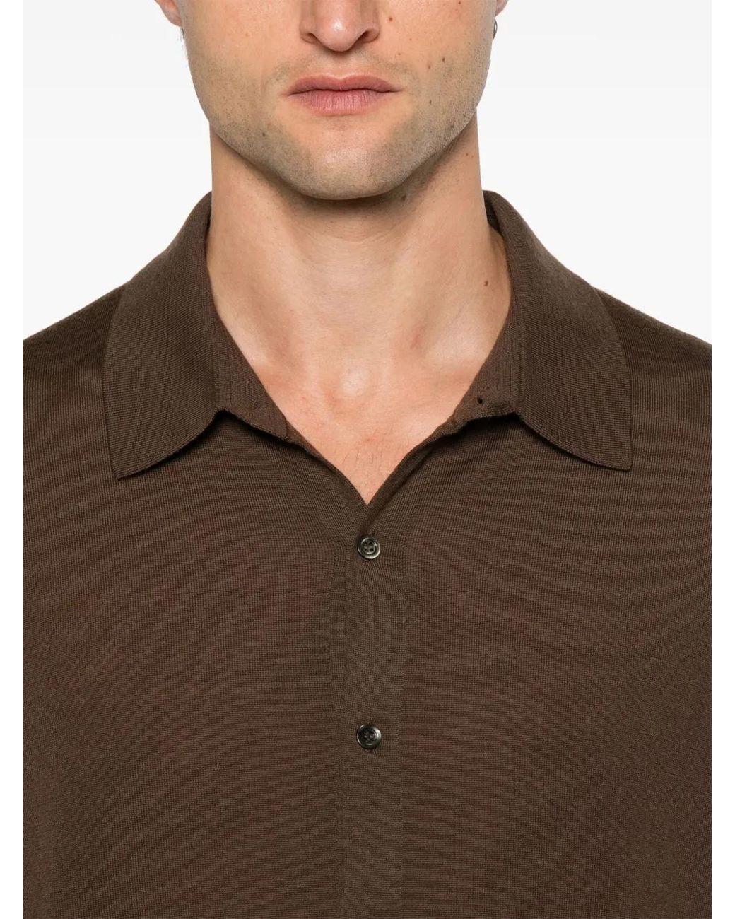 D4.0 Brown Wool Cardigan for men