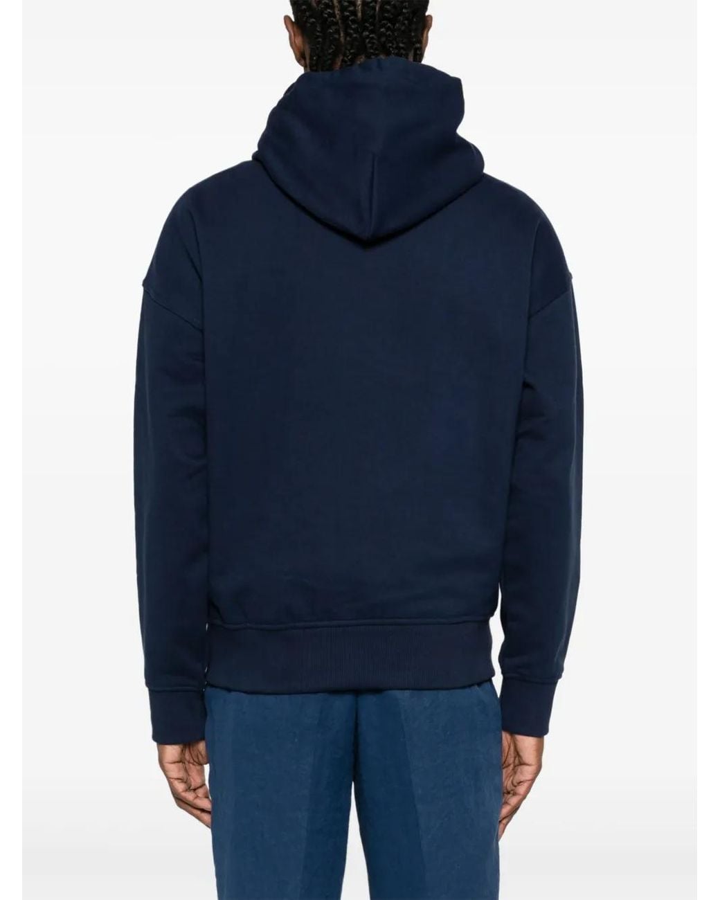 Polo Ralph Lauren Blue Logo-Print Drawstring Hoodie for men