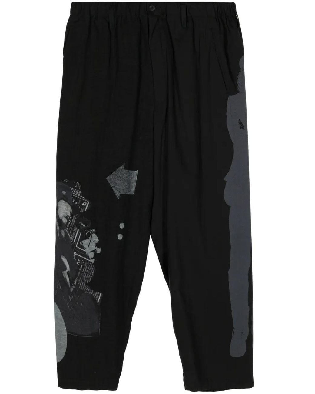 Yohji Yamamoto Black Men Z-yohji Pt Pants for men
