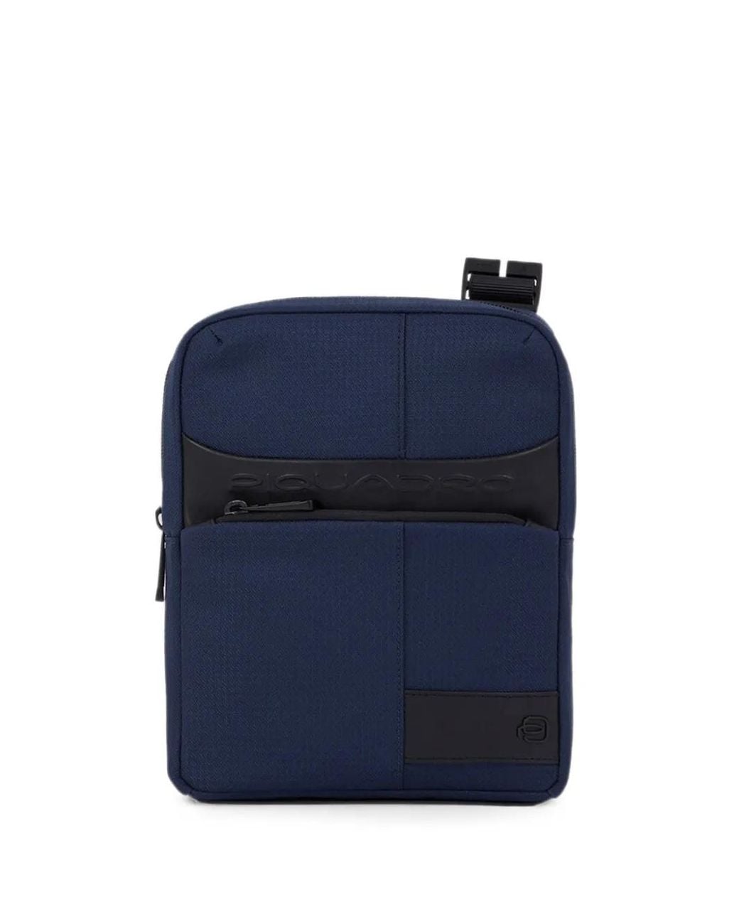 Piquadro Blue Logo-Plaque Shoulder Bag for men