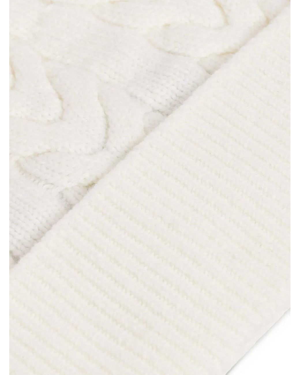 Fusalp White Cable Beanie