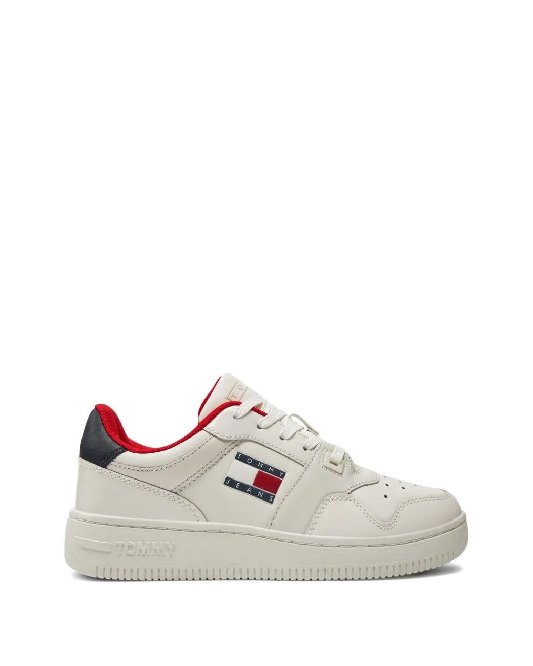 Tommy Hilfiger White Logo-Patch Sneakers