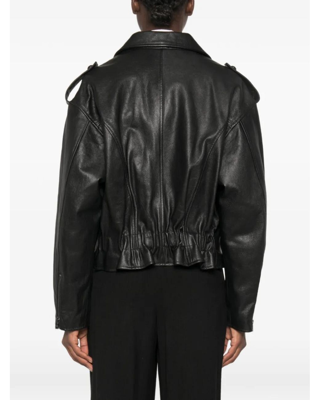Blazé Milano Black Double-Breasted Leather Jacket