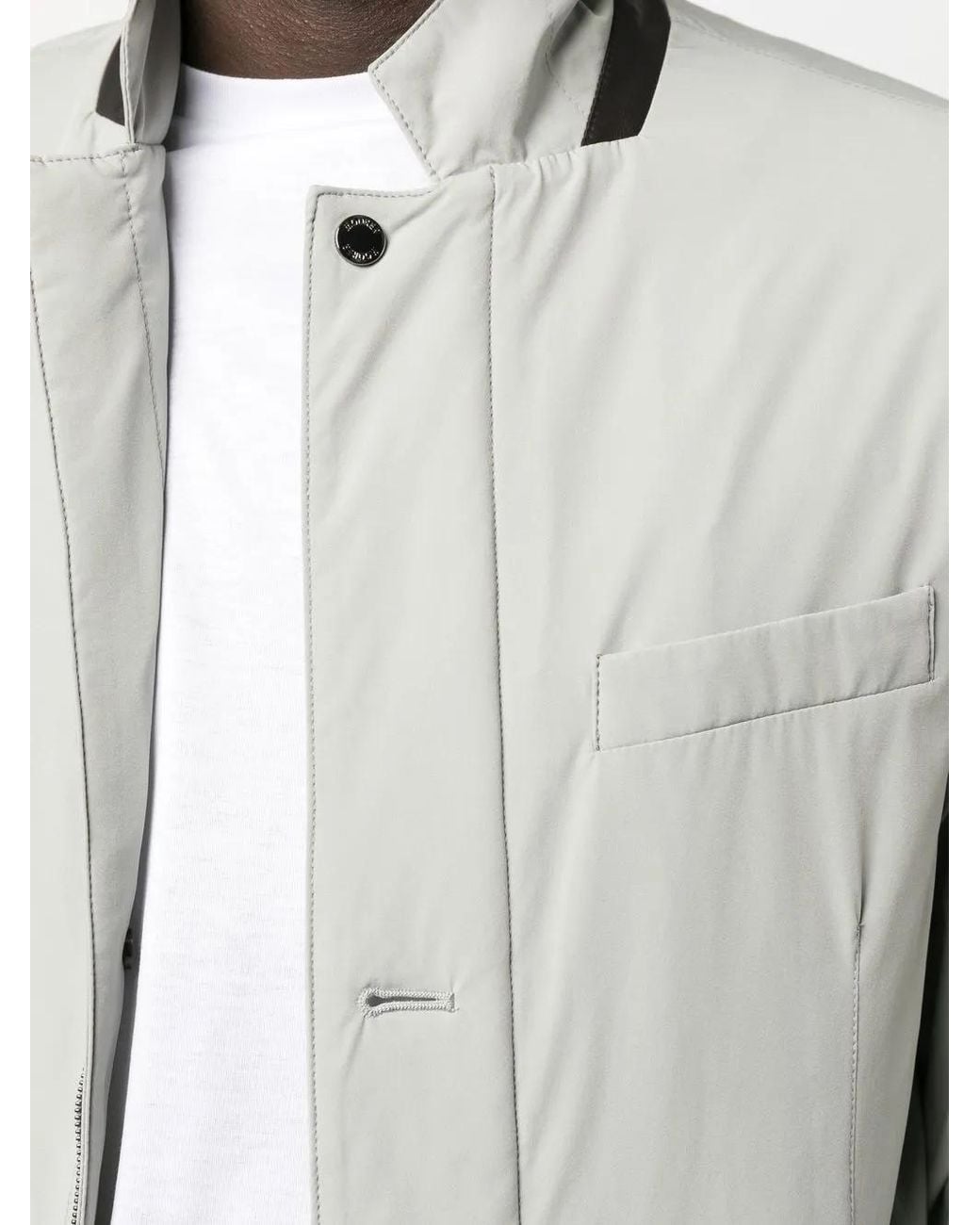 Moorer Gray Tebaldo-Kn Buttoned Jacket for men