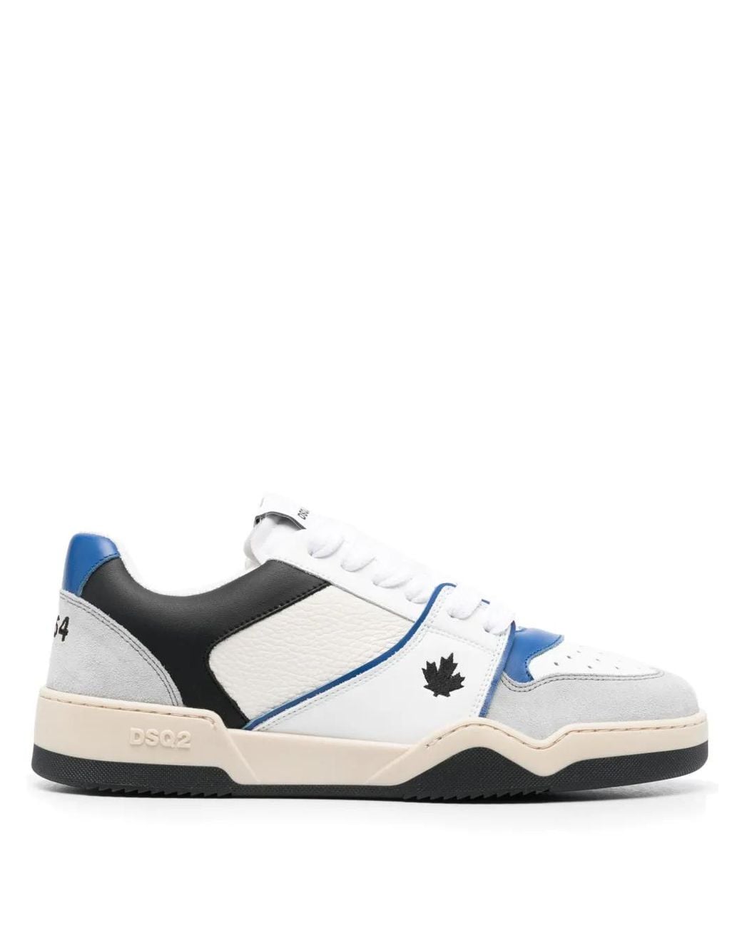 DSquared² White Spider Leather Low Tops for men