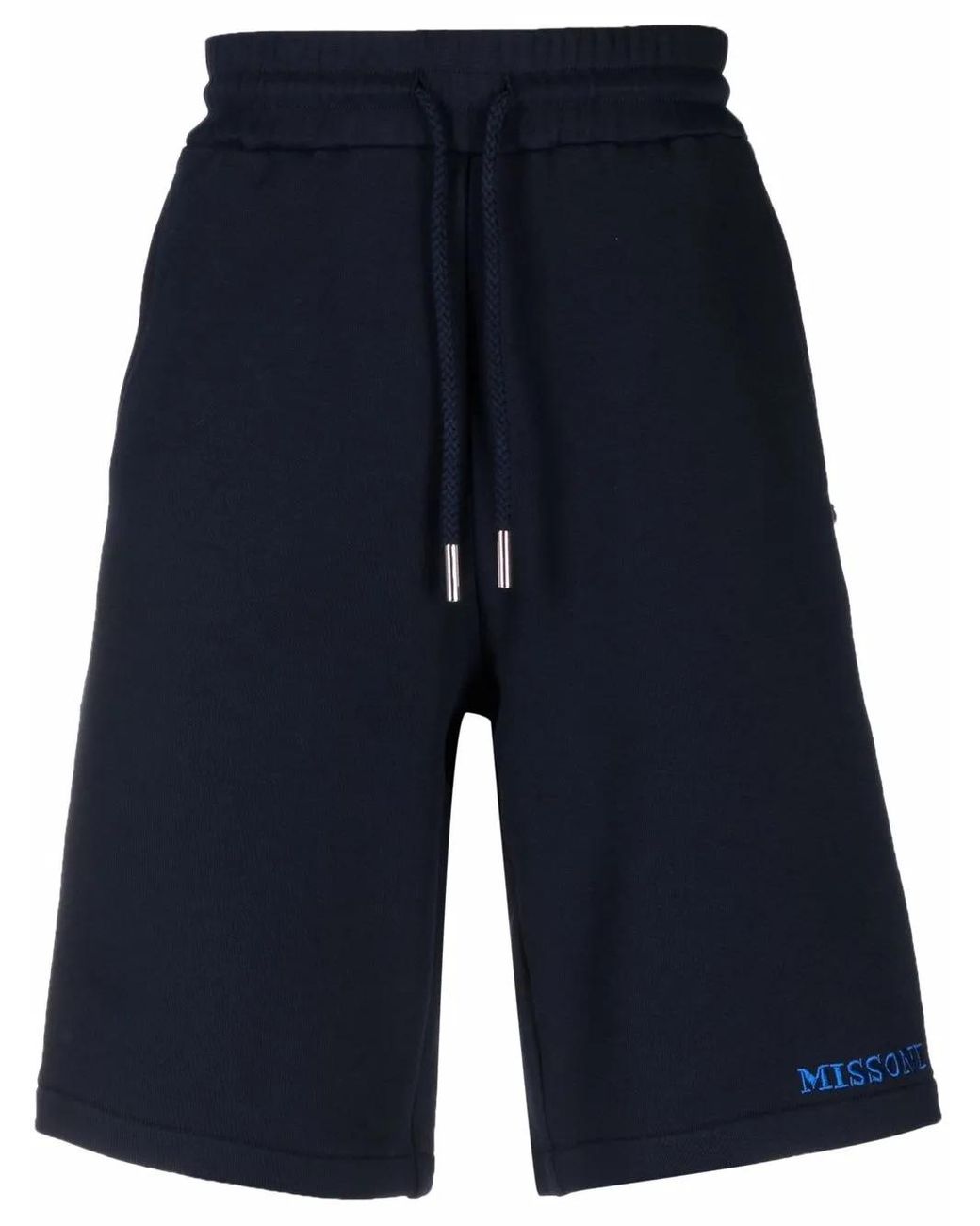 Missoni Blue Patterned Jacquard Cotton Shorts for men