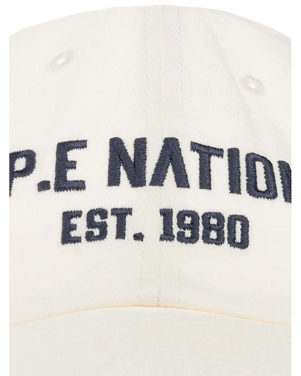 P.E Nation White Logo-Embroidered Baseball Cap