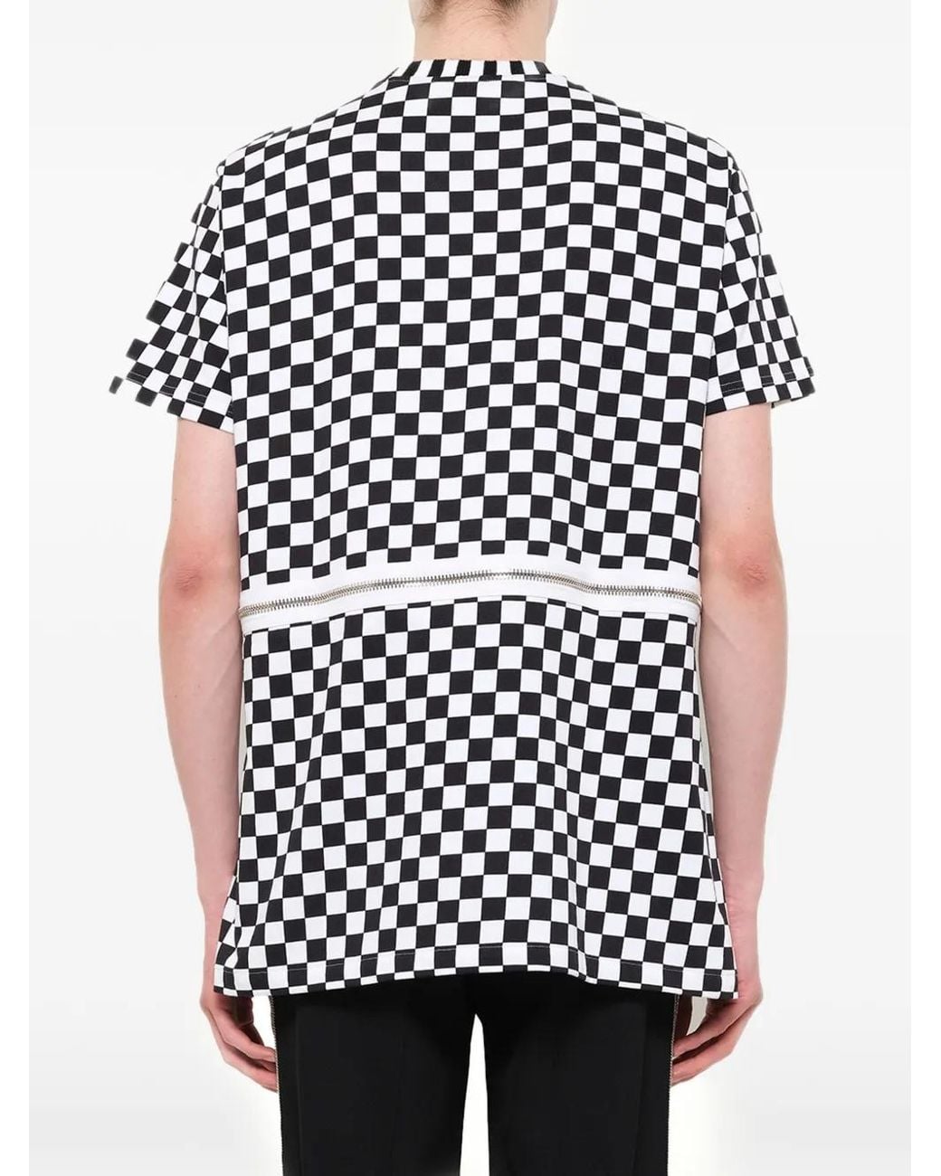 Givenchy Black Podium Check-Pattern T-Shirt for men