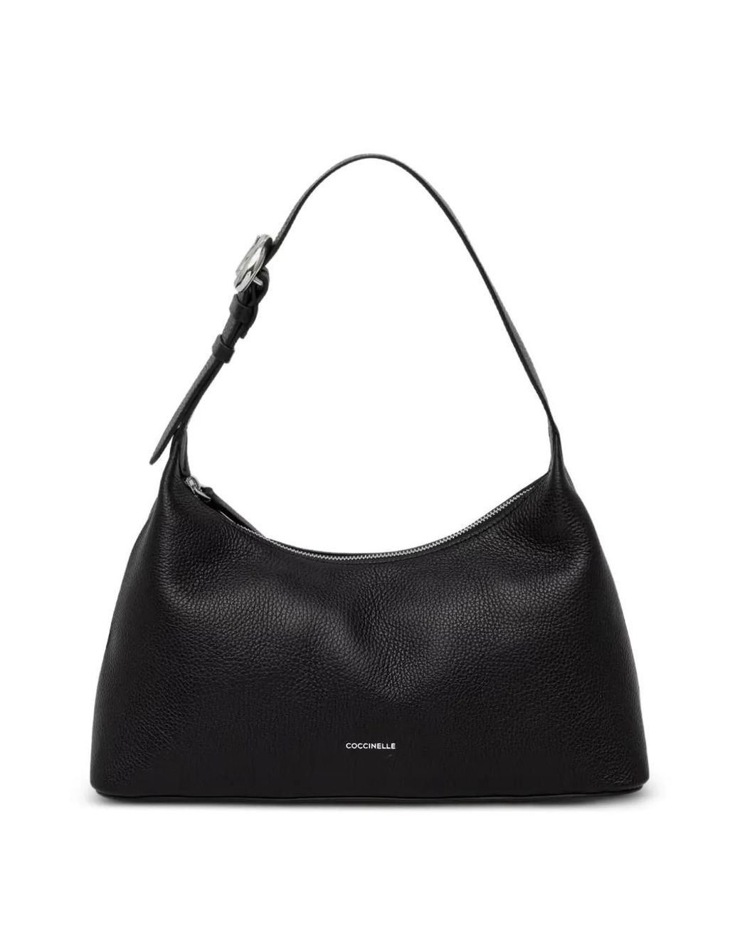 Coccinelle Black Sac Porté Épaule En Cuir Grainé