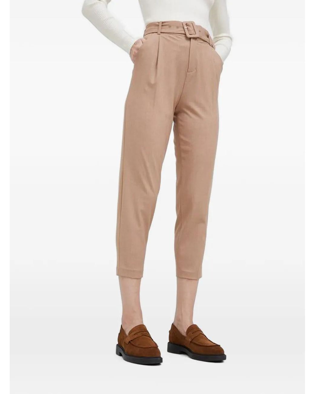 Benetton Natural Belted Trousers