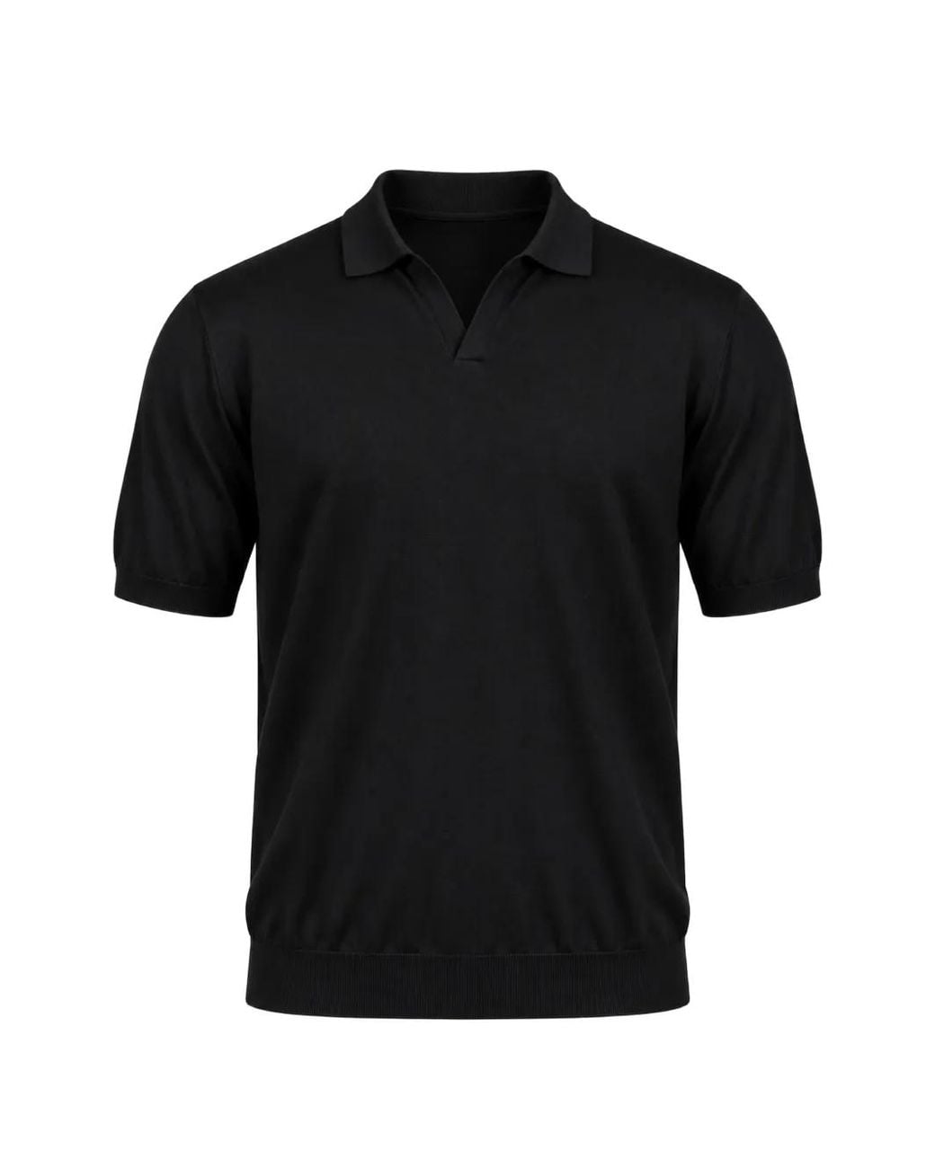LUIGI GENTILE Black Short-Sleeve T-Shirt for men