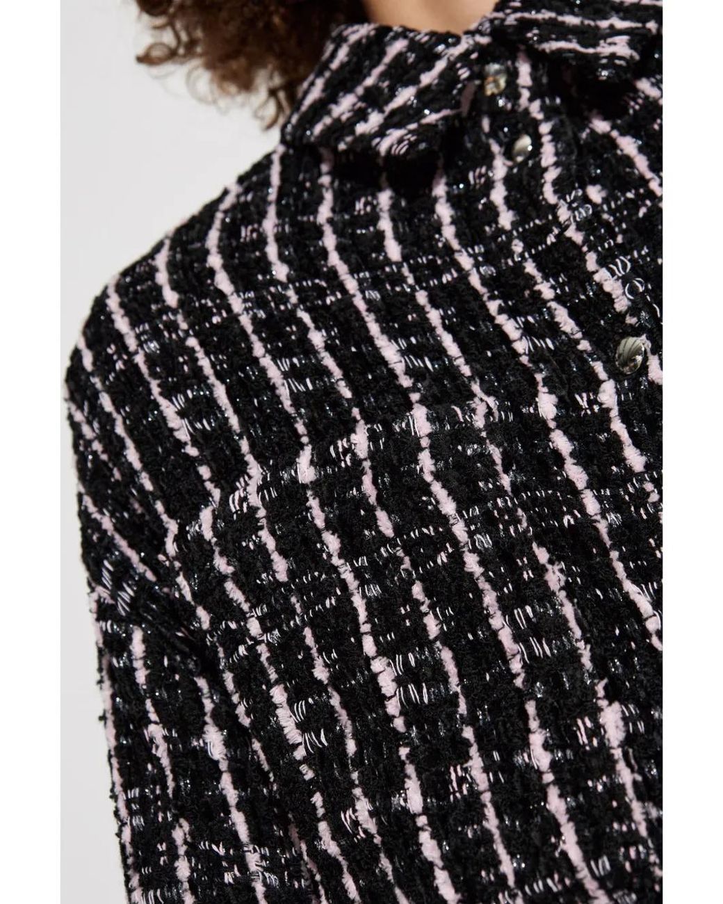 IRO Black Check Pattern Jacket