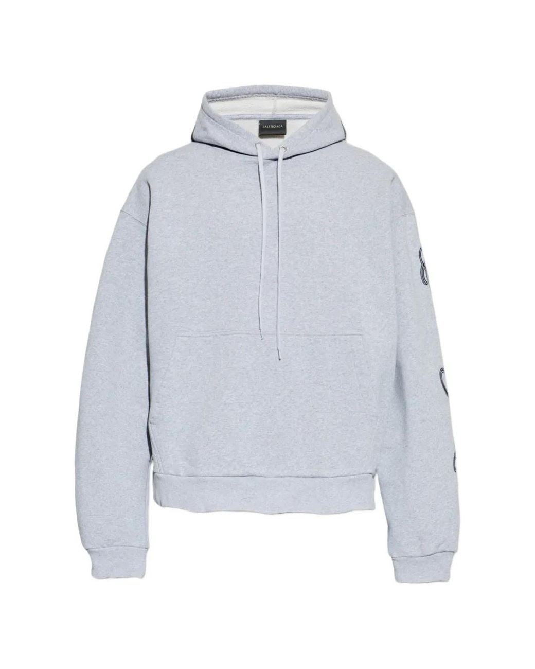 Balenciaga Gray Cursive Oversized Hoodie for men