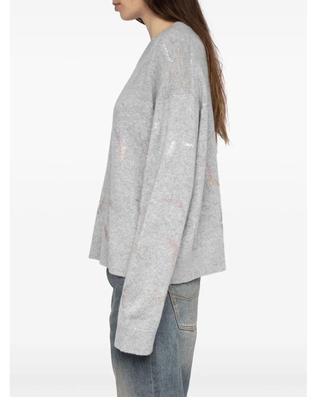 Zadig & Voltaire Gray Markuz Cashmere Sweater