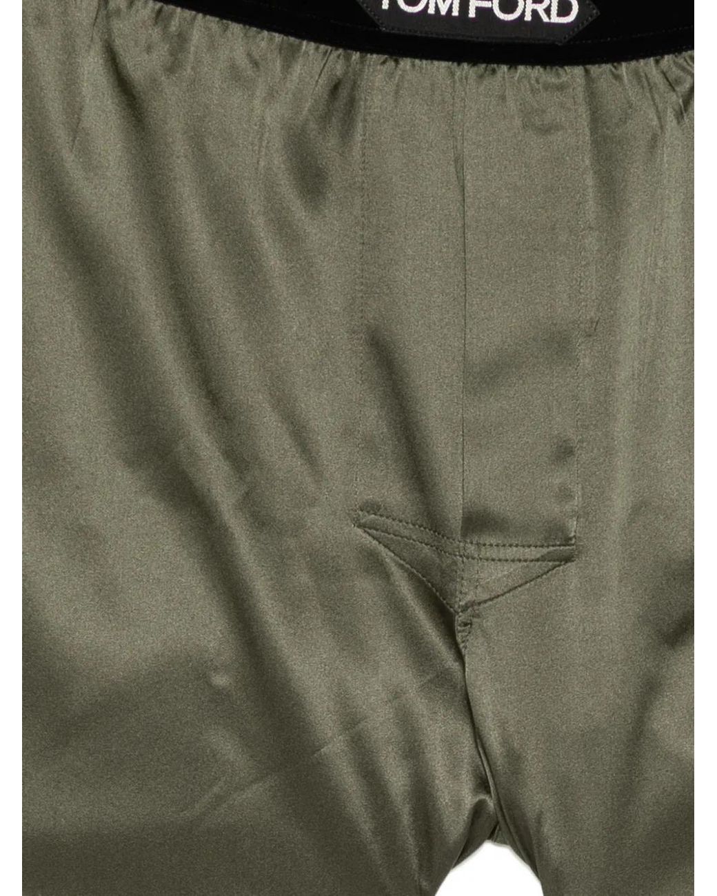 Tom Ford Green Logo-Patch Boxer Shorts for men