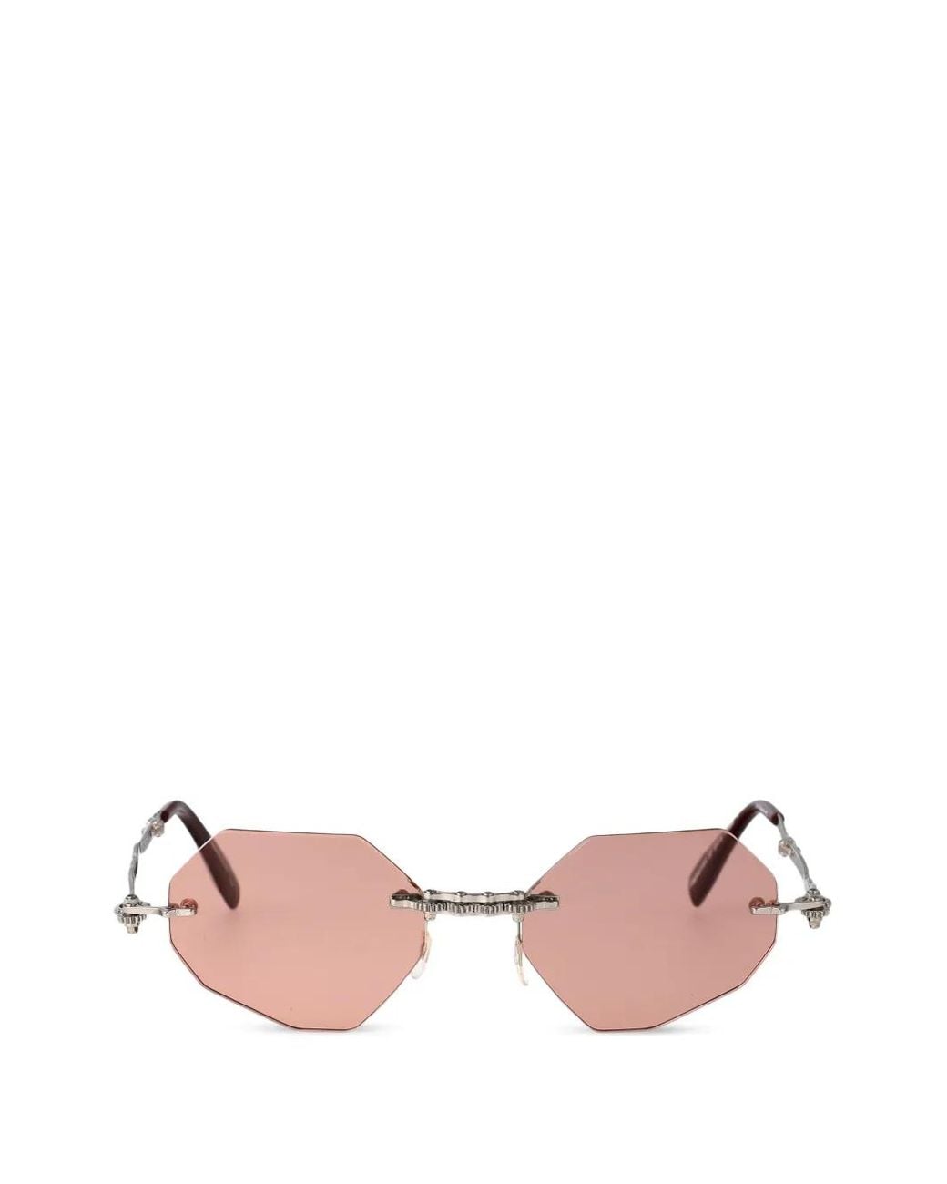 Kuboraum Pink Maske H44 Geometric-Frame Sunglasses for men
