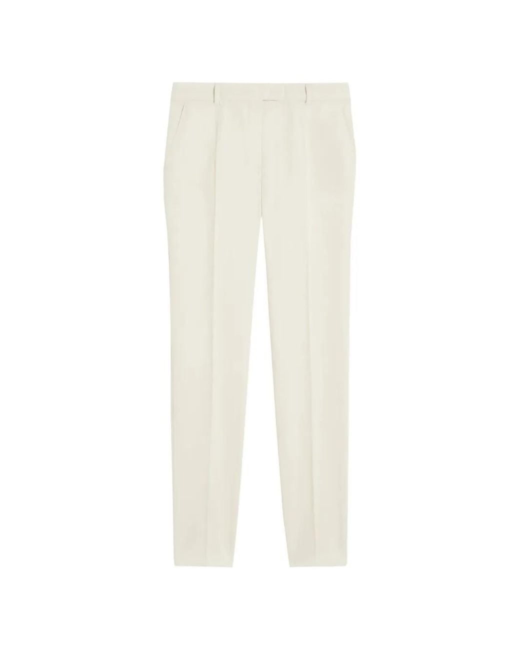 Max Mara White Belt-Loops Tailored Trousers