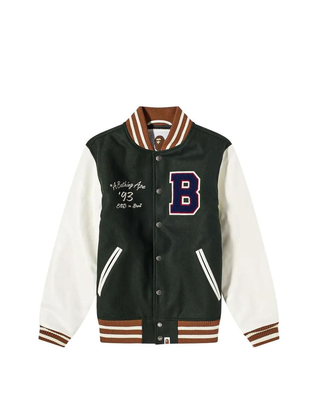 A Bathing Ape Black X End. Bowling Pins Bomber Jacket for men