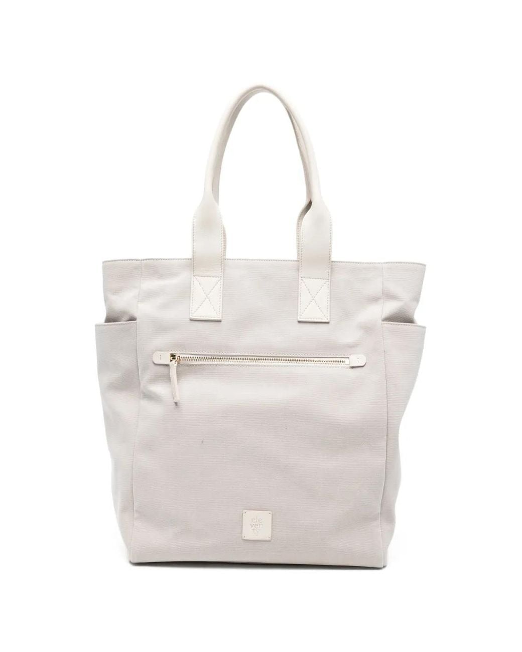 Borsa Tote Con Zip di Eleventy in White da Uomo