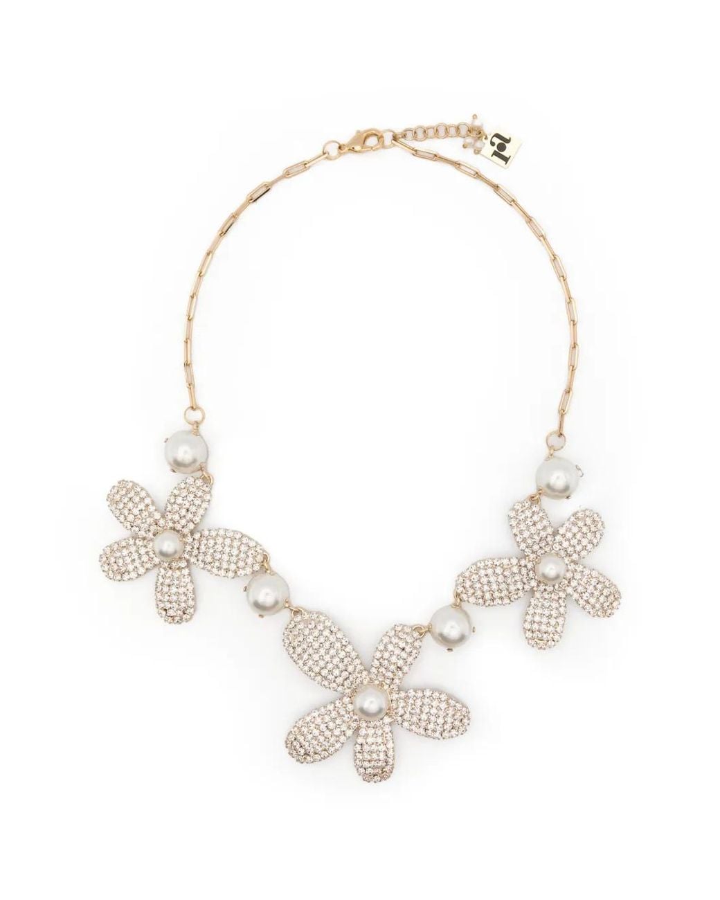 Rosantica White Crystal-Embellished Necklace