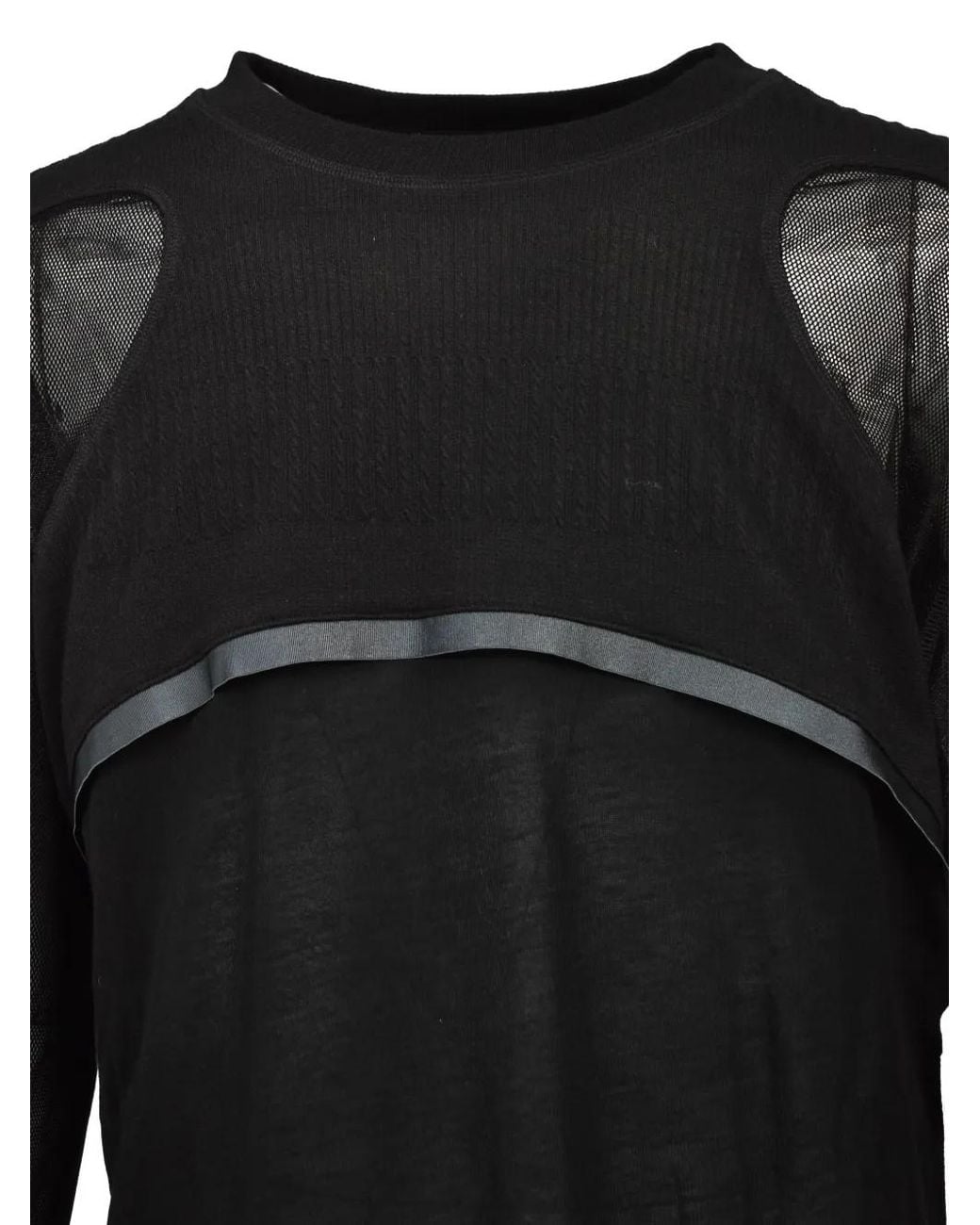 JUNTAE KIM Black T-Shirt À Empiècements Et Design Superposé for men