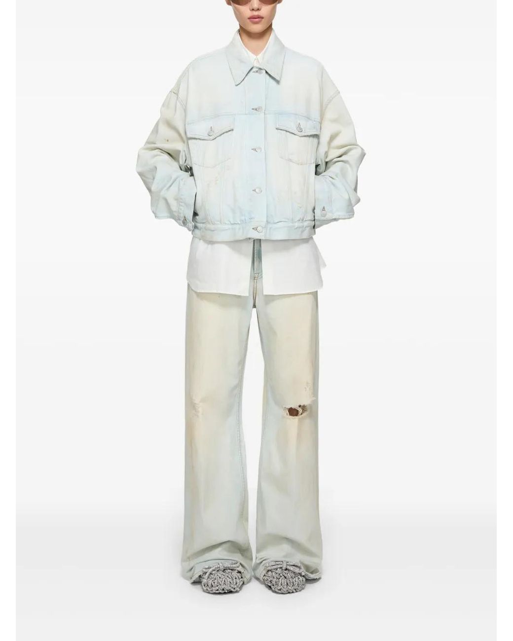 Acne White Denim Jacket