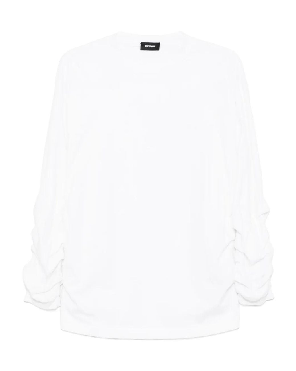 we11done White Logo-Embroidered T-Shirt