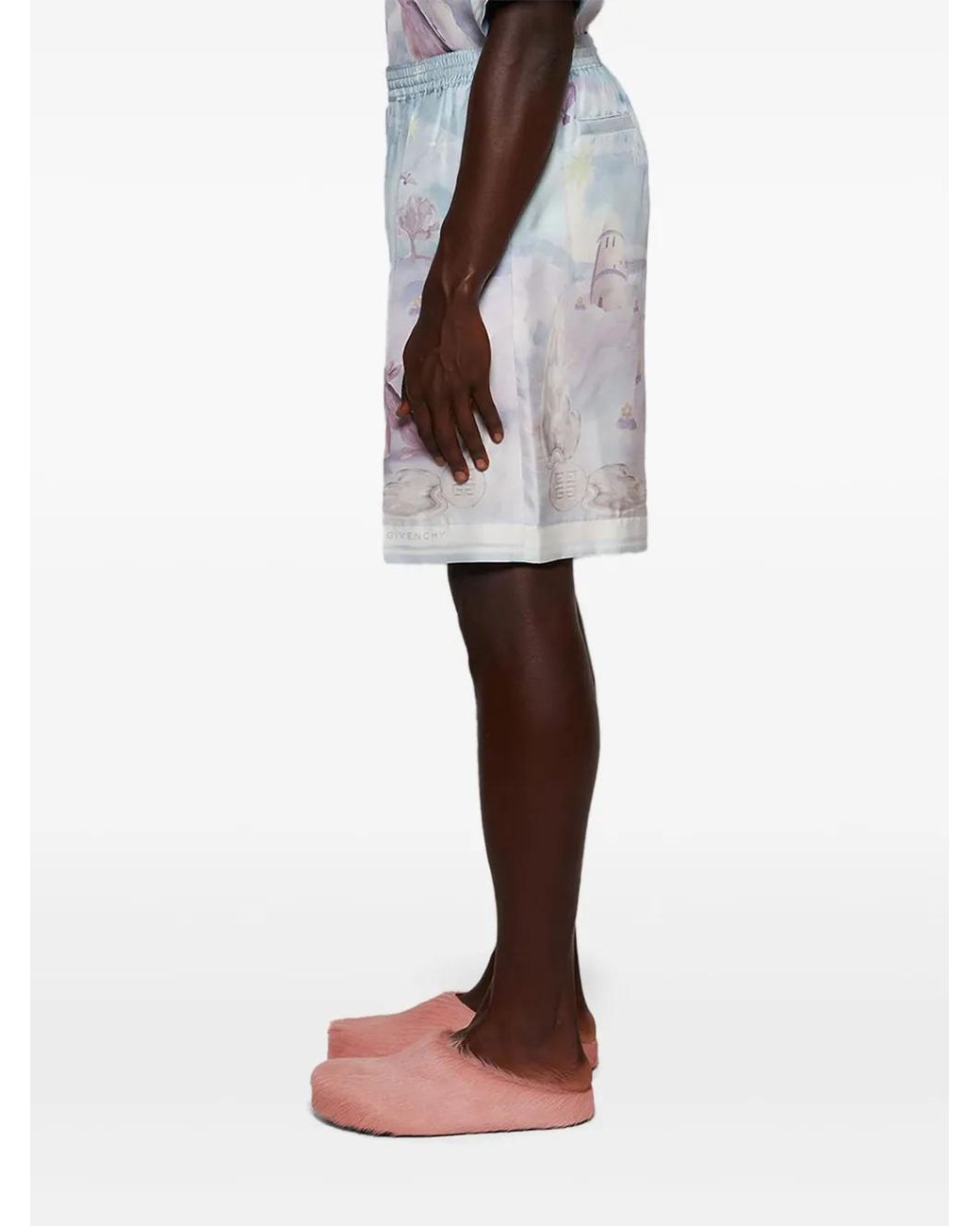 Givenchy Blue Printed Bermuda Shorts for men