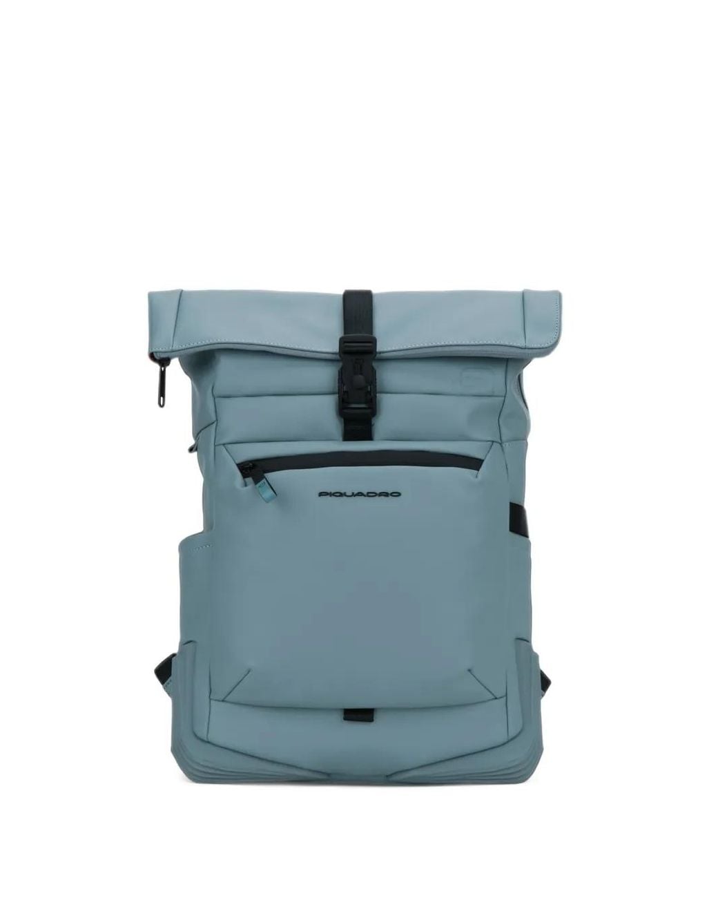 Piquadro Blue Roll-Top Buckle-Fastening Backpack for men