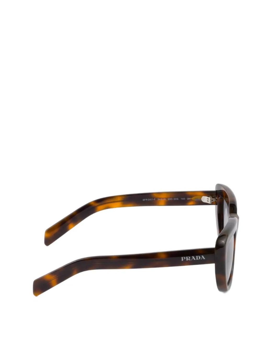 Prada Gray Tortoise-Shell Rectangle-Frame Sunglasses