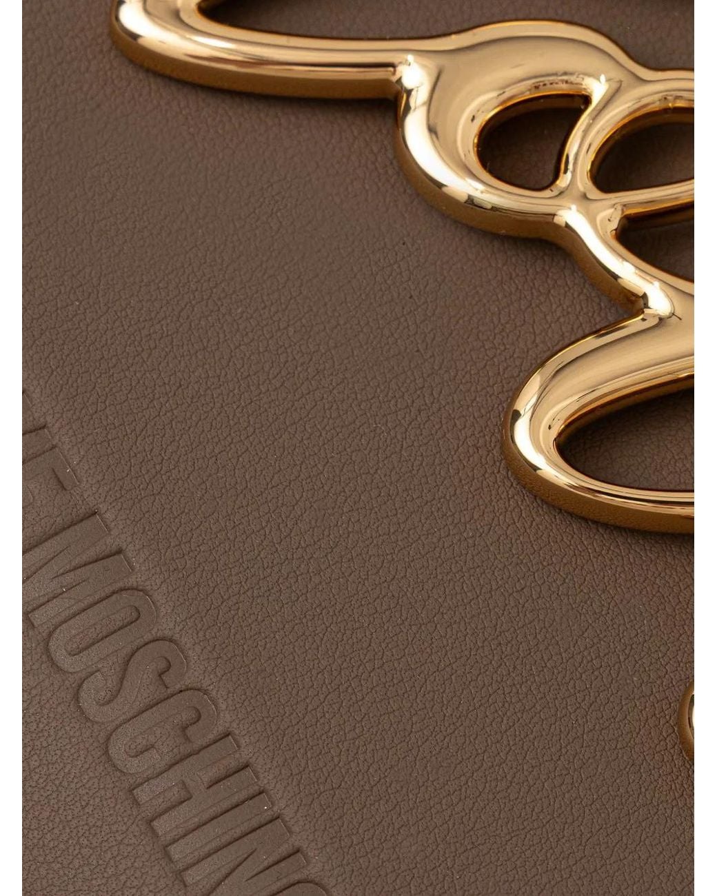 Love Moschino Brown Logo-Plaque Tote Bag