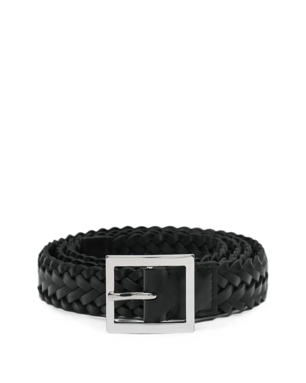 Amiri Black Braided Leather Belt for men