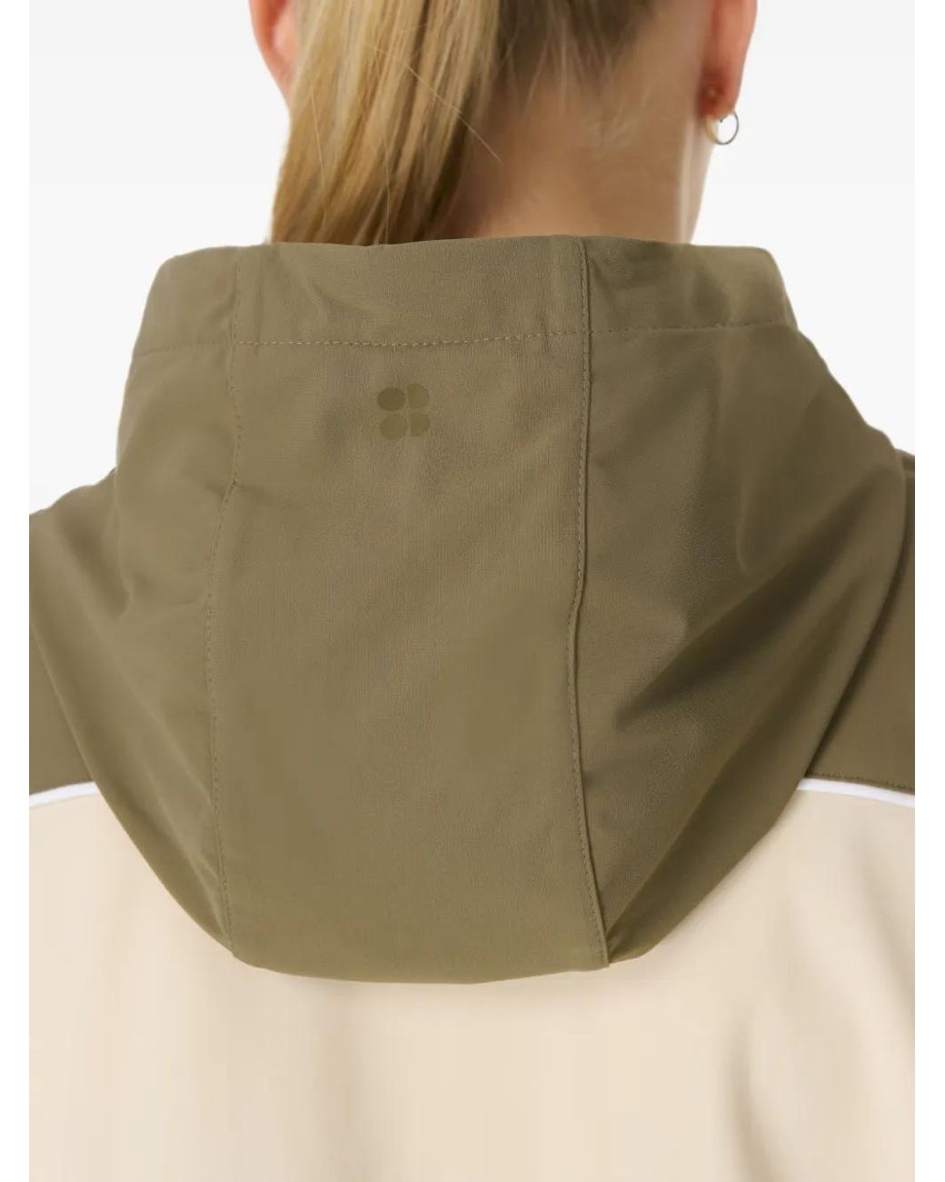 Sweaty Betty Green Explorer Colour-Block Zip-Up Hoodie