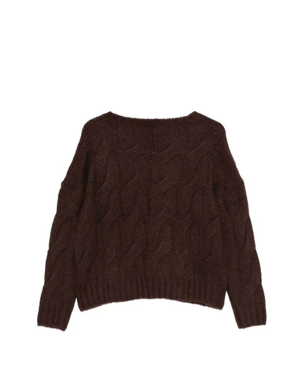 Philo-Sofie Cashmere Brown Cable-Knit Sweater