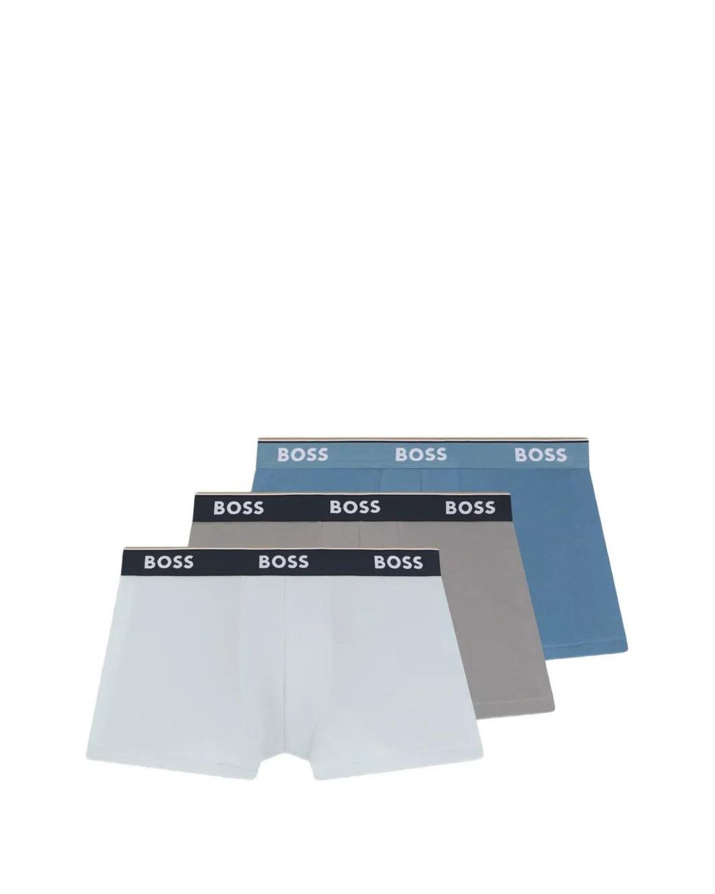 Boss Blue Logo-Waistband Boxers Set (Set Of Three) for men