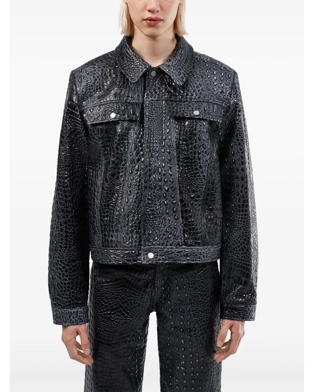 CAMPERLAB Blue Leather Jacket