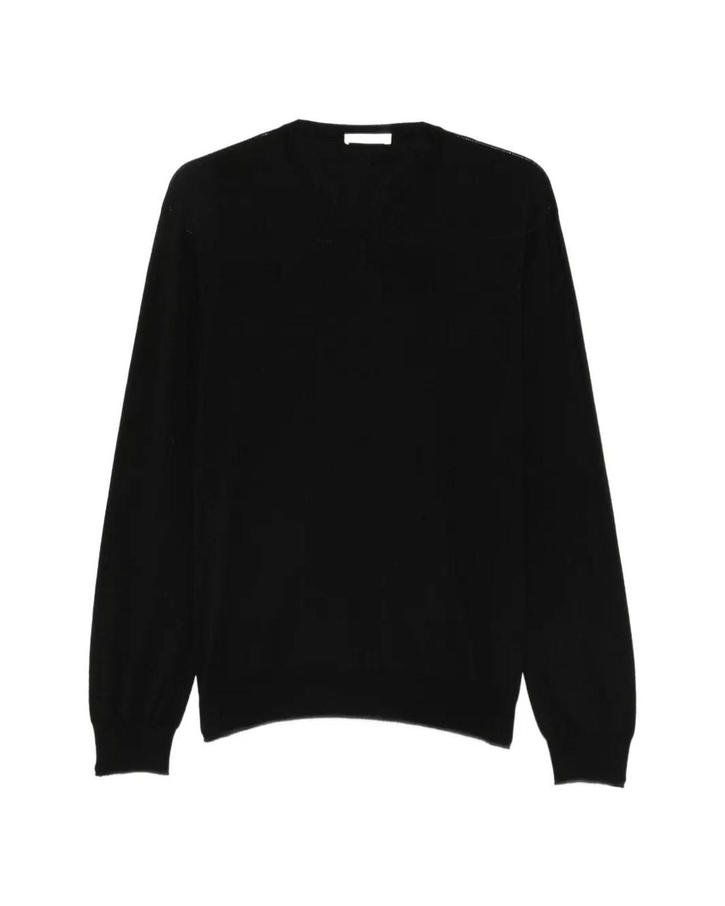 The Row Black V-Neck Cashmere Sweater for men
