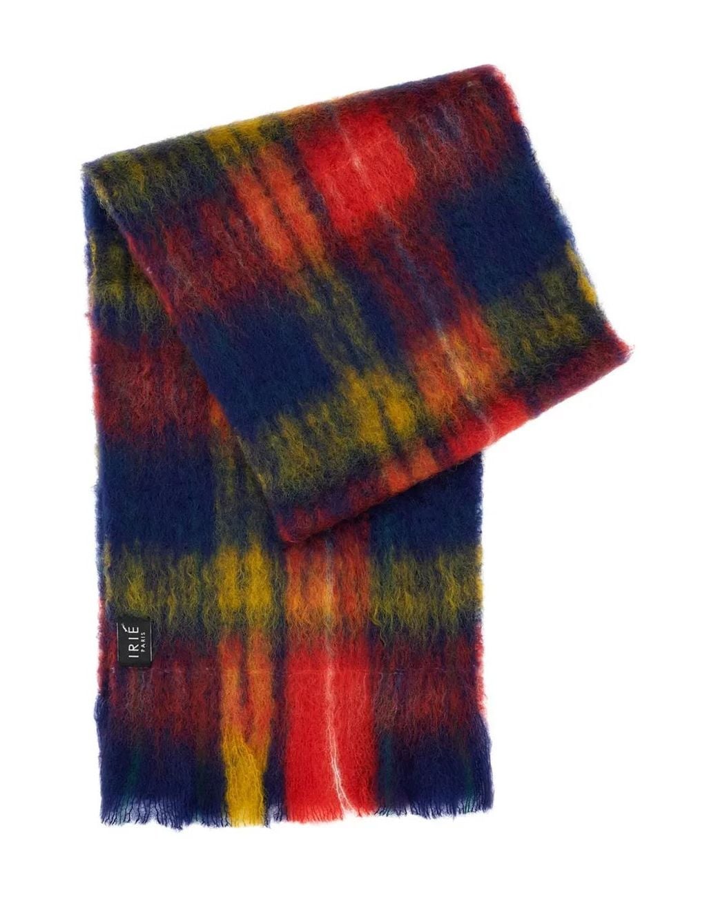 Irie Red Plaid-Pattern Scarf