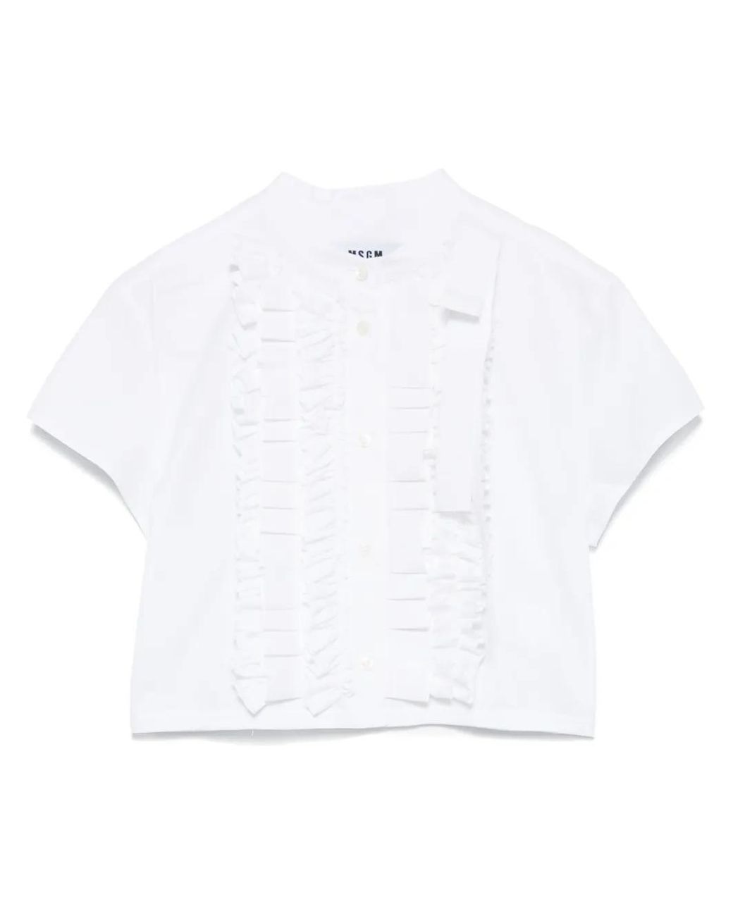 Chemise À Volants MSGM en coloris White