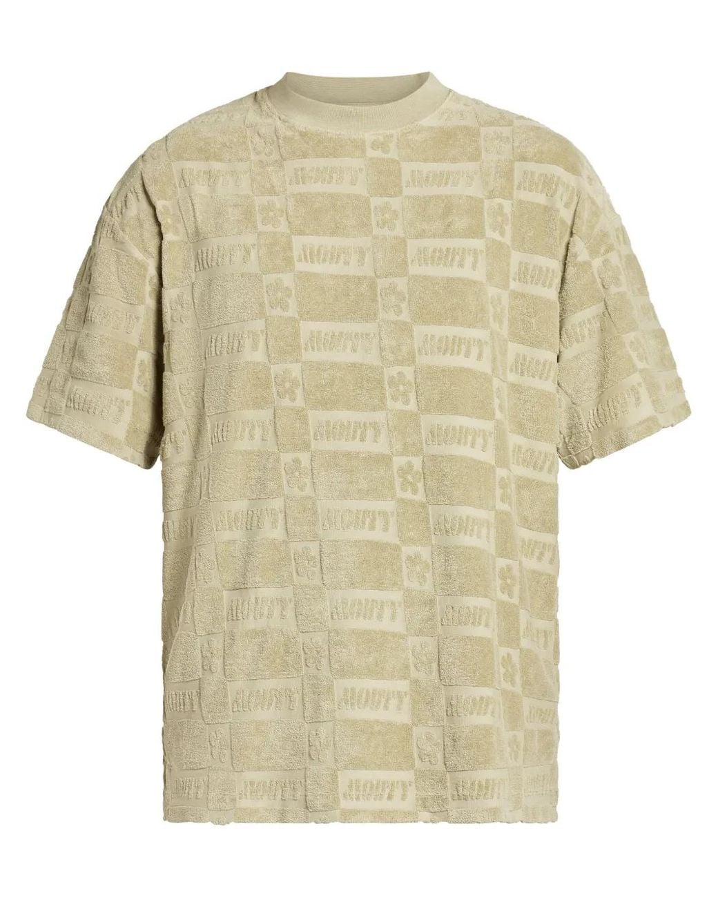 MOUTY White Plush Cotton T-Shirt for men