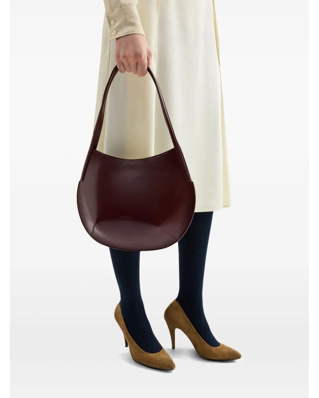 Jil Sander Purple Kante Angular Shoulder Bag