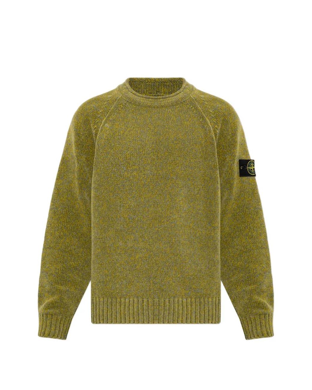 Stone Island Green 5100013 Mouliné Cotton Chenille Sweater for men