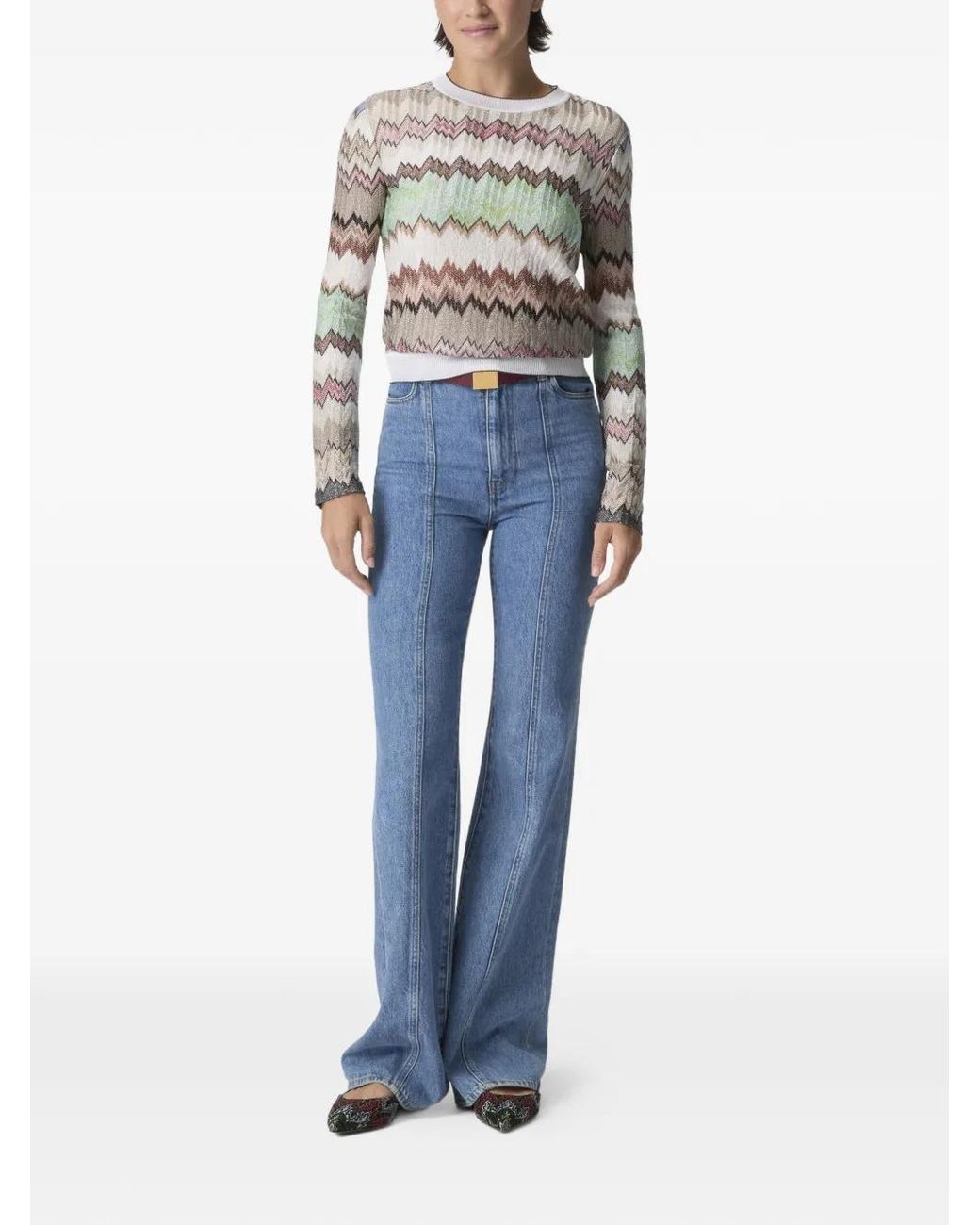 Missoni White Chevron-Pattern Sweaters